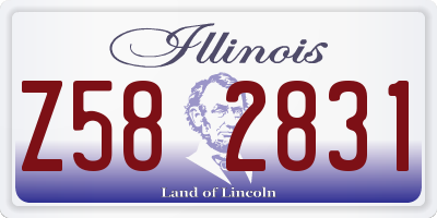 IL license plate Z582831