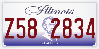 IL license plate Z582834