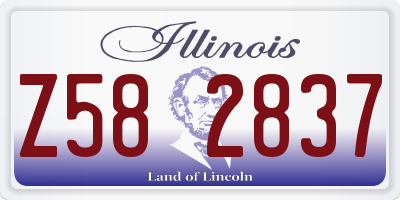 IL license plate Z582837