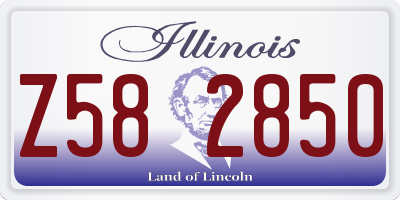 IL license plate Z582850