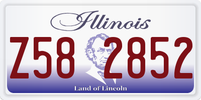 IL license plate Z582852