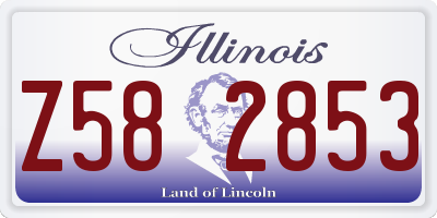 IL license plate Z582853