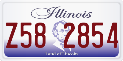 IL license plate Z582854