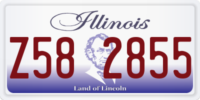 IL license plate Z582855