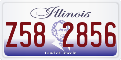 IL license plate Z582856
