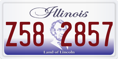 IL license plate Z582857