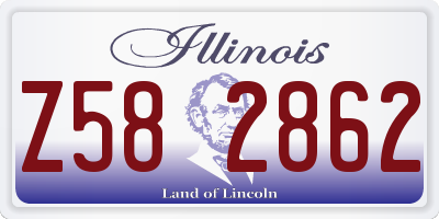 IL license plate Z582862