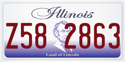 IL license plate Z582863