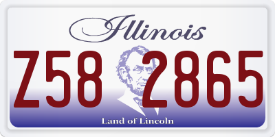 IL license plate Z582865