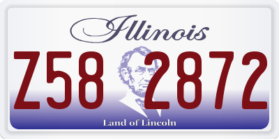IL license plate Z582872
