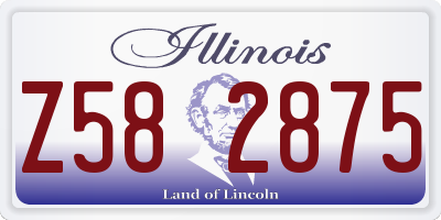 IL license plate Z582875