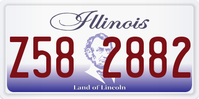 IL license plate Z582882