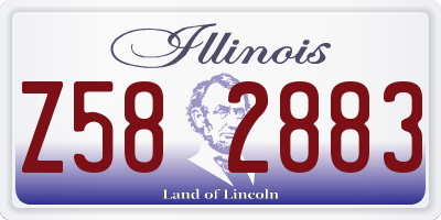 IL license plate Z582883