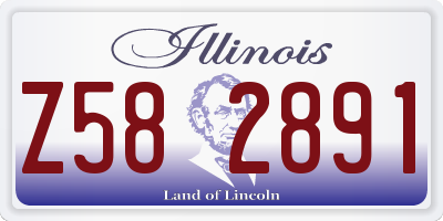 IL license plate Z582891