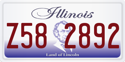 IL license plate Z582892