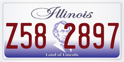 IL license plate Z582897