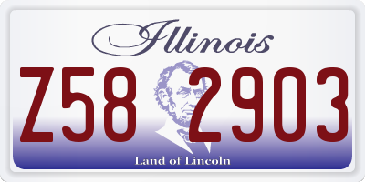 IL license plate Z582903