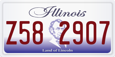 IL license plate Z582907