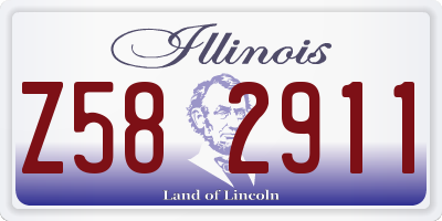 IL license plate Z582911