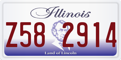 IL license plate Z582914