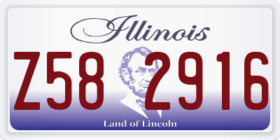 IL license plate Z582916