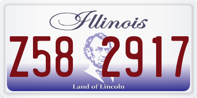 IL license plate Z582917