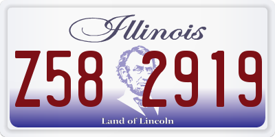 IL license plate Z582919