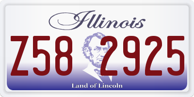 IL license plate Z582925