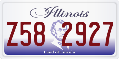 IL license plate Z582927
