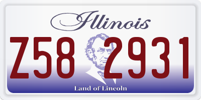IL license plate Z582931