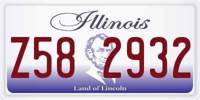 IL license plate Z582932