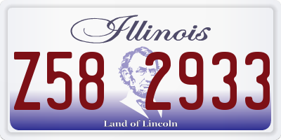 IL license plate Z582933