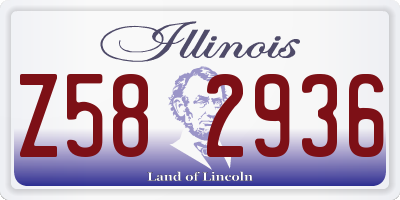 IL license plate Z582936