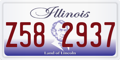 IL license plate Z582937