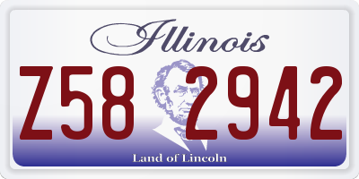 IL license plate Z582942