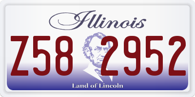 IL license plate Z582952