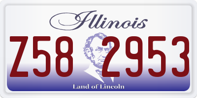 IL license plate Z582953