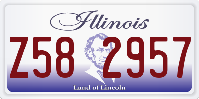 IL license plate Z582957