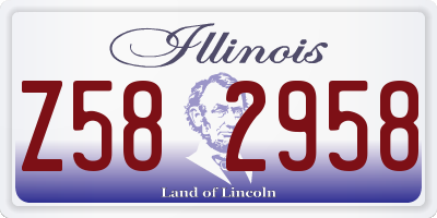 IL license plate Z582958