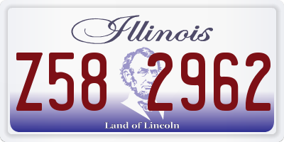 IL license plate Z582962