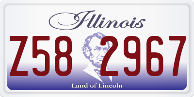IL license plate Z582967
