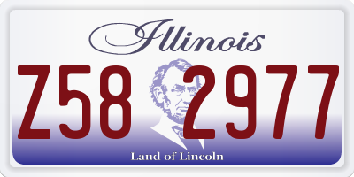 IL license plate Z582977