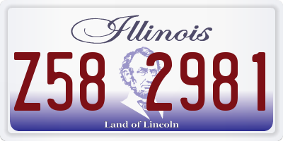 IL license plate Z582981