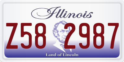 IL license plate Z582987