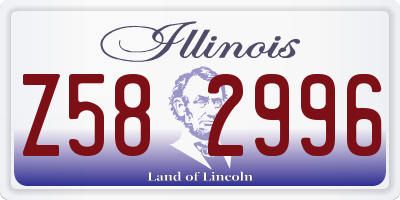 IL license plate Z582996