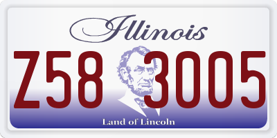 IL license plate Z583005