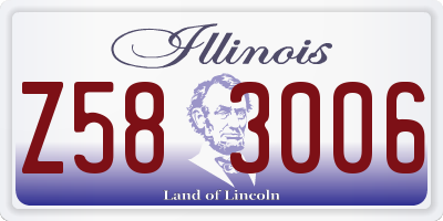 IL license plate Z583006