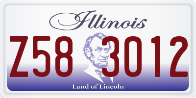 IL license plate Z583012