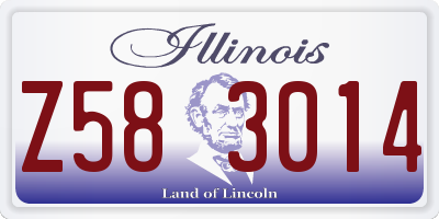 IL license plate Z583014