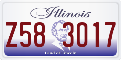 IL license plate Z583017